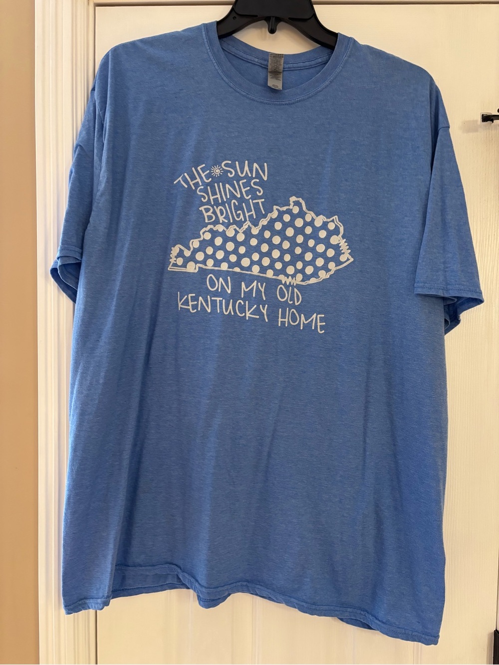 Gildan Blue Kentucky Polka Dot Graphic Tee